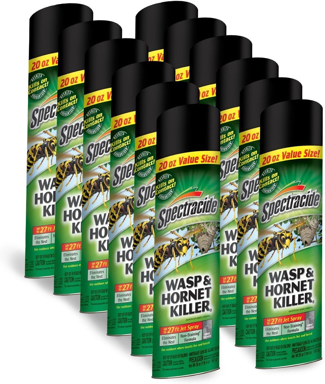 - New Case (12) Spectracide Hg-95715 18oz Wasp Hornet Insect Spray Bug 6329650