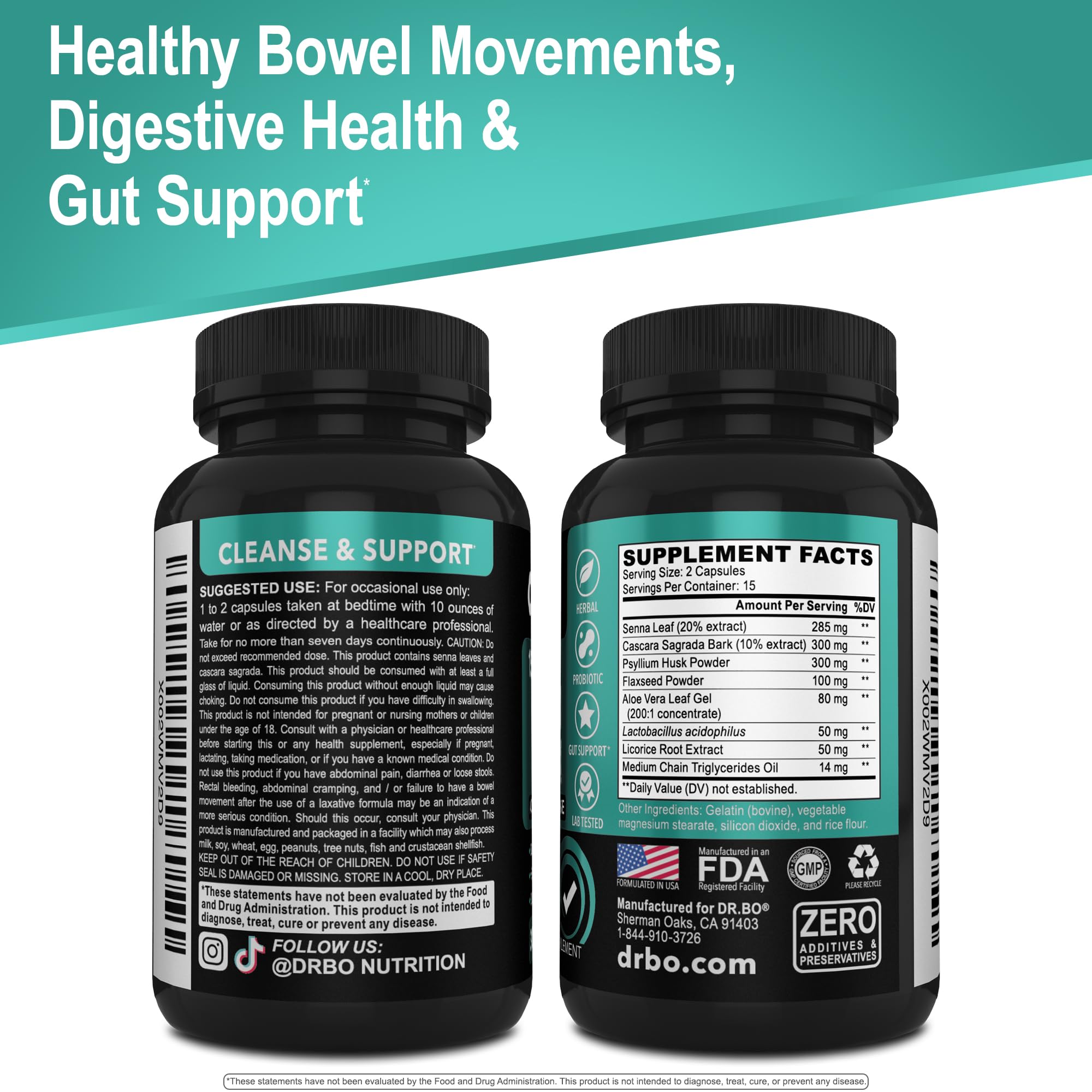 Colon Cleanser Detox for Weight Flush - 15 Day Intestinal Cleanse Pills & Probiotic - Fast Natural Laxative for Constipation Relief - Bowel Movement Supplements for Stomach Bloating, Gut Loss Support — Amazon image 9