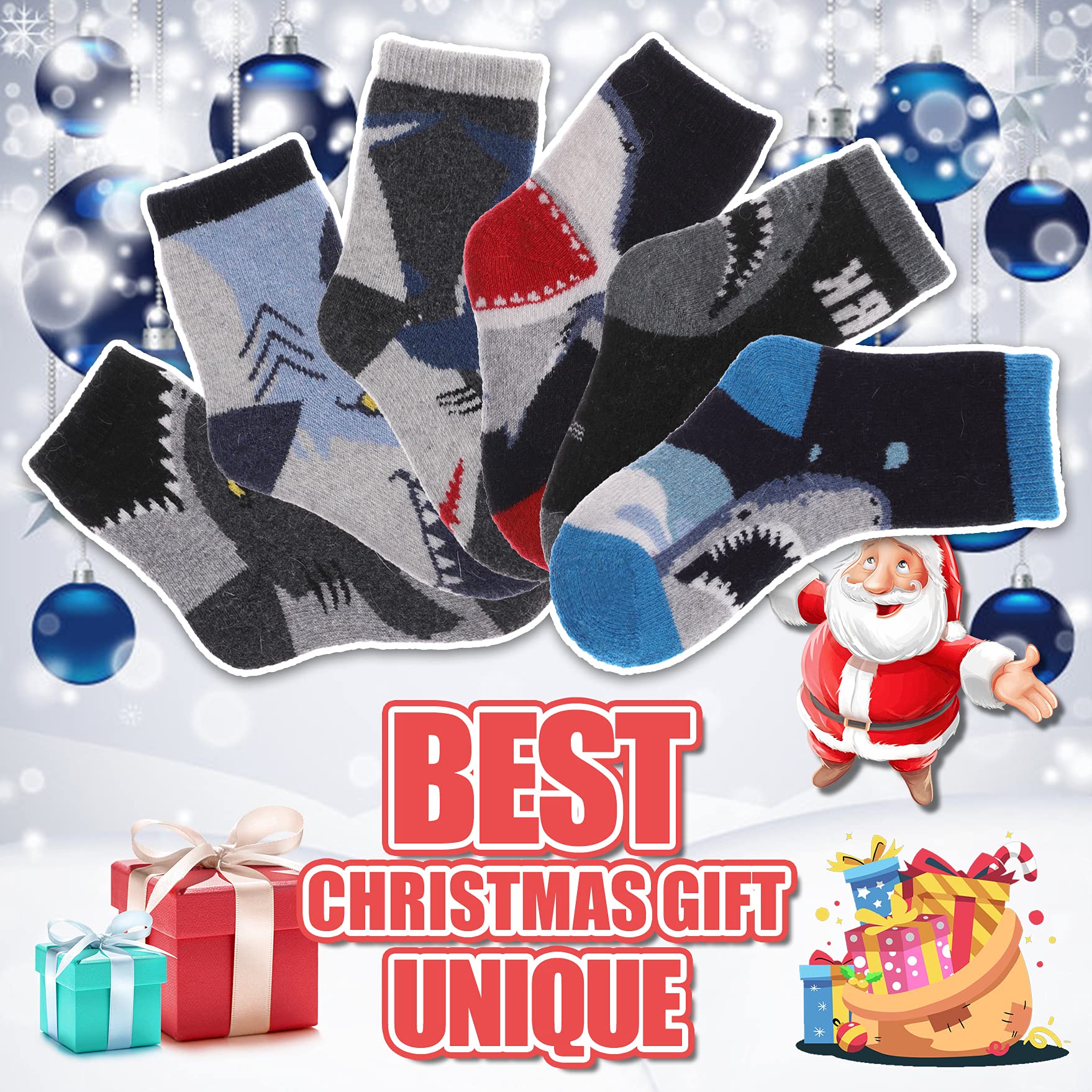 Calcetines de senderismo para niños de lana merino para niños y niñas Toddler Thermal Invierno cálido Grueso Tripulación Botas de snowboard Regalo Calcetines