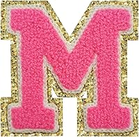 Vista 91 de SPRT - Parches de letras de chenilla universitaria con purpurina, parche de letras blancas para planchar con letras del alfabeto para disfraz