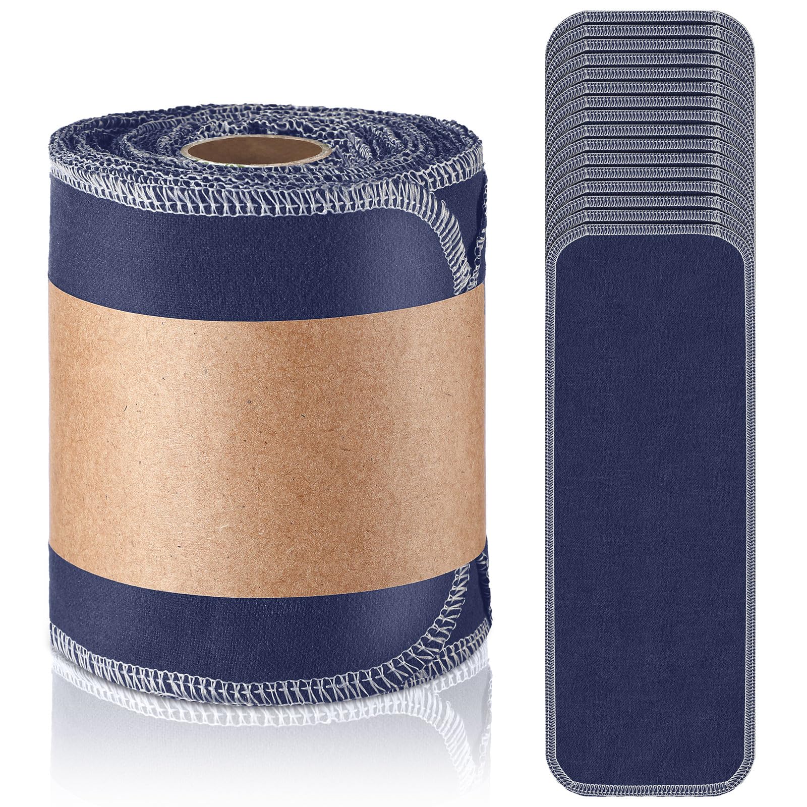 FuWeave 30 Pack Reusable Toilet Paper No Tear Bidet Towels, Navy Blue