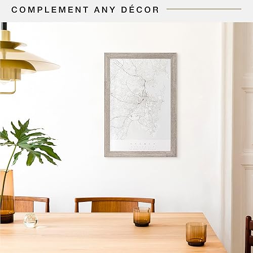 Miniatura 2 de MCS - Marco estilo museo para póster, madera de granero, 16 x 24 pulgadas, individual