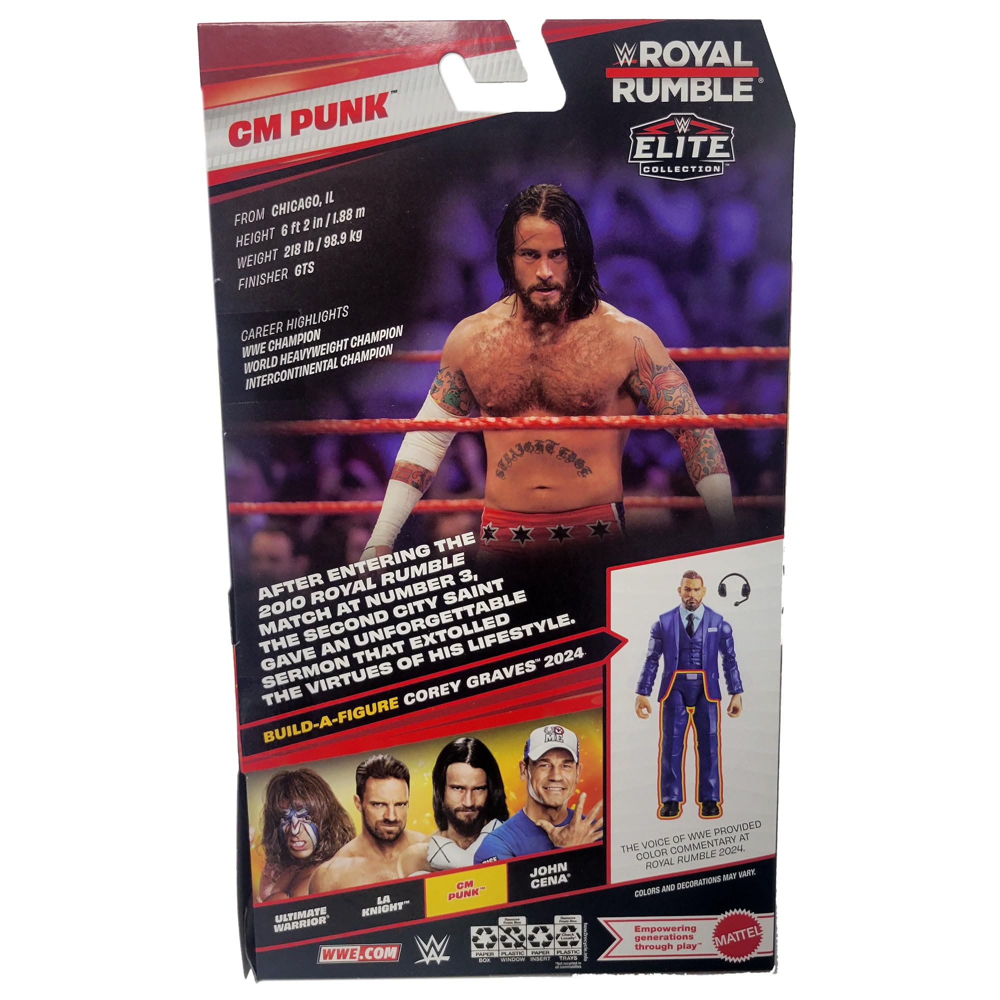 Amazon.com: WWE CM Punk (2010) Elite Royal Rumble 2026 : Toys & Games