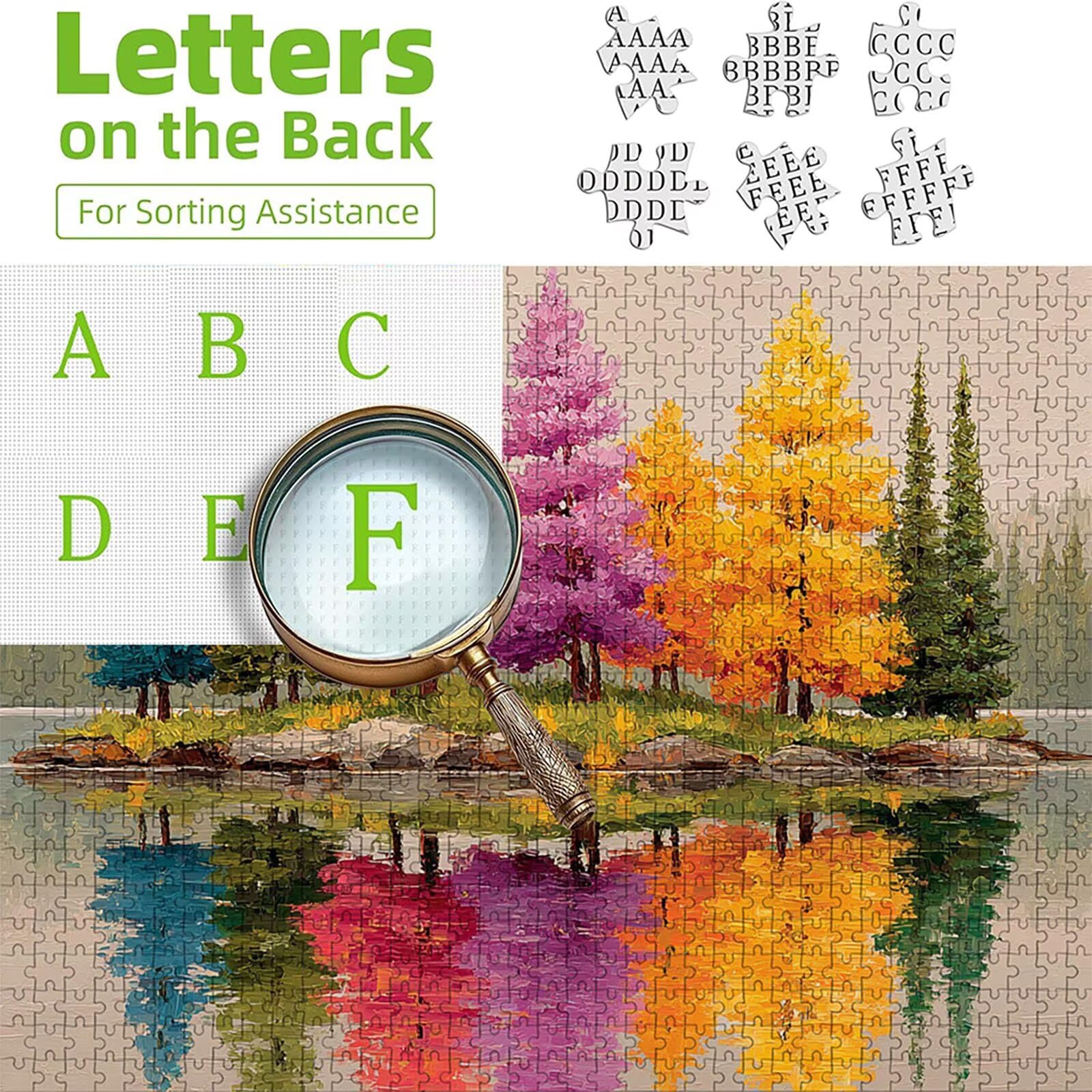 Puzzle Arte con Scatola Albero, Colore Puzzle Legno 5000 Pezzi Adulti 156x105cm, Attività di Intrattenimento ad Alta Difficoltà, DIY Classici Gioco, Jigsaw Per Tutta La Famiglia, Estate Regalo, 6-7520
