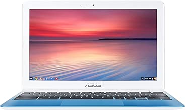 ASUS C201 11.6 Inch Chromebook (Rockchip, 4 GB, 16GB SSD, Pearl White/Light Blue) - coolthings.us