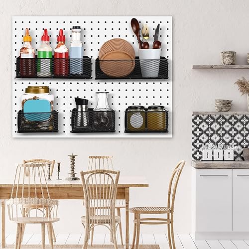 Miniatura 7 de Tioncy 4 contenedores magnéticos de almacenamiento para taquilla, organizador magnético para estantes de refrigerador, cesta, contenedor de