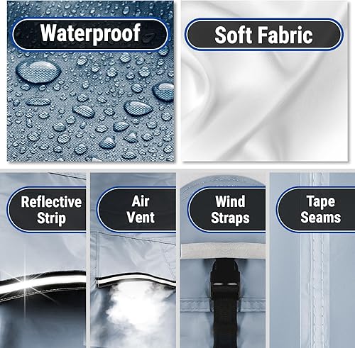 Miniatura 2 de iCarCover Funda impermeable de 30 capas para automóvil SUV para todo tipo de clima, protección contra la lluvia, nieve, rayos UV, granizo para