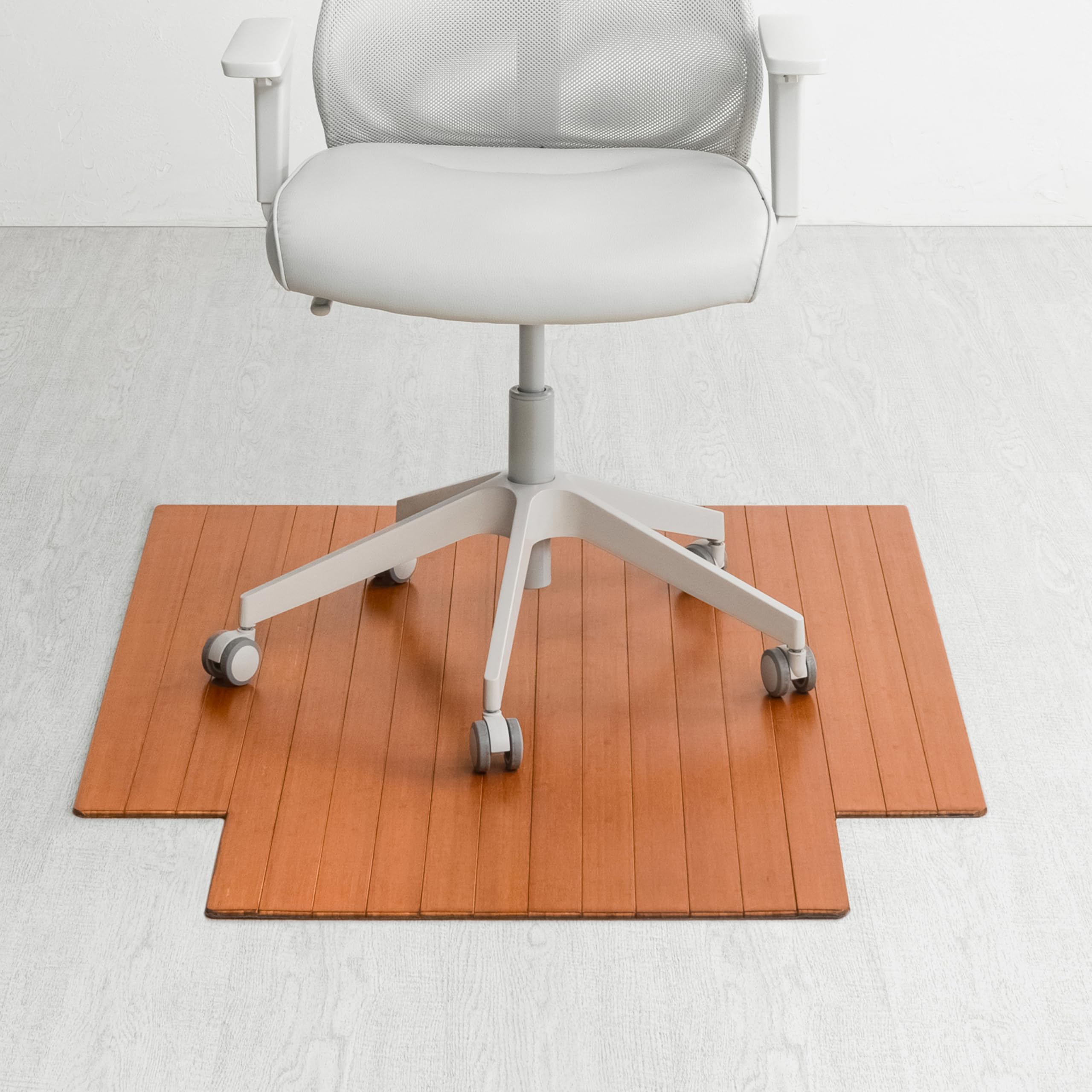 Anji Mountain Office Chairmat Thickest & Sturdy Bamboo Chairmats Highly Premium Quality Anti-Slip Heavy Duty for Multi-Purpose Hardwood Floor Office &