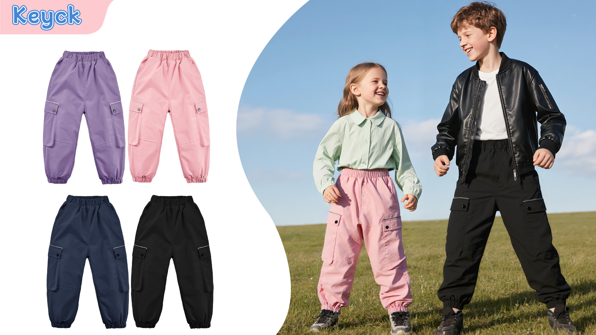 Pantaloni cargo drti alla moda per ragazze adolescenti con quattro tasche Offerte speciali estive Abbigliamento per bambini Pantaloni lunghi a va alta 5-14 anni  1501