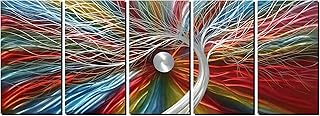 Metal Wall Art with Colorful Fantastic Tree Design, Abstract Modern and Contemporary Décor, Handcrafted Metal Wall Sculptu...