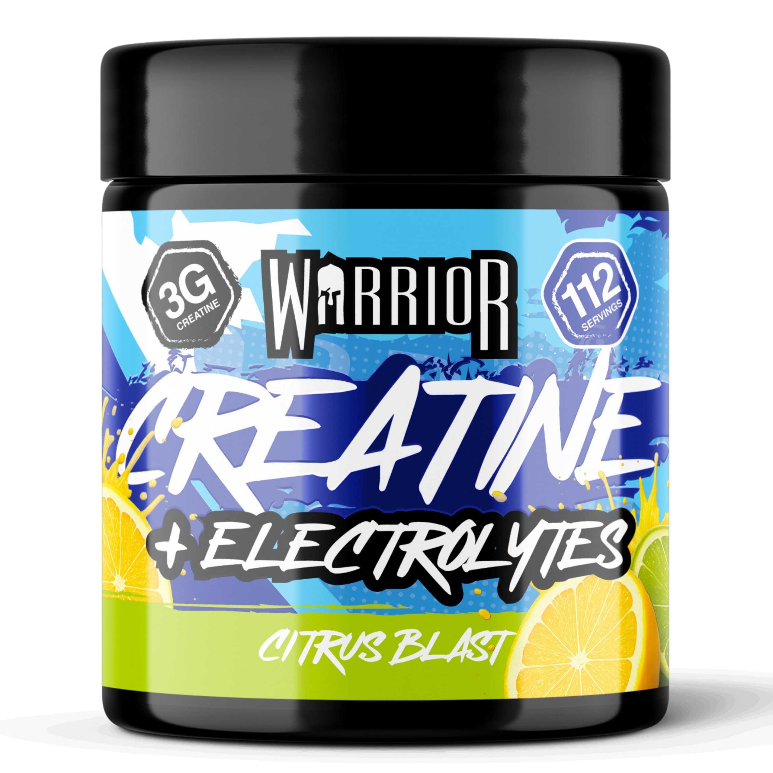 Warrior Creatine Monohydrate Powder + Electrolytes Powder 360g (80 Servings) – P