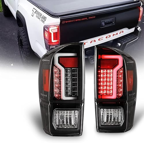 WOLFSTORM Luz trasera LED para Toyota Tacoma 2016-2023, montaje de repuesto de luz trasera Toyota Tacoma 2016-2013, 1 par (lente transparente) disponible en Yaxa Peru