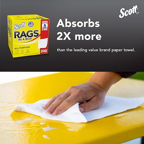 Miniatura 4 de Caja de toallas multiuso blancas de la marca Scott referencia 75260 200 unidades paquete de 8 cajas Blanco 1600