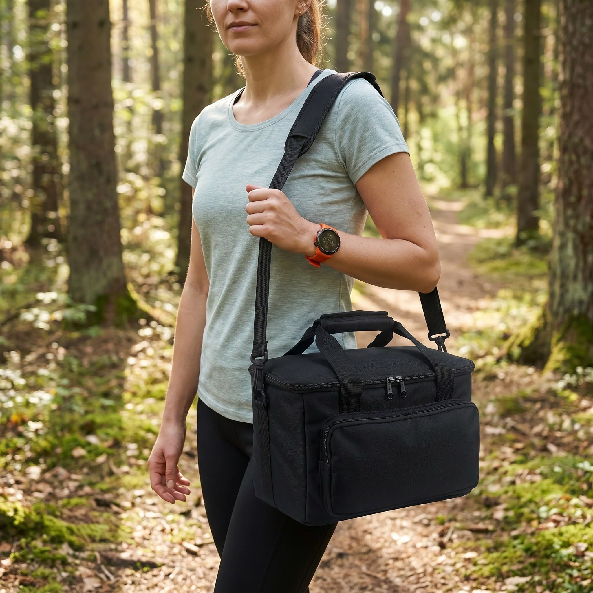 ibasenice Borsa per il trasporto di una stazione di alimentazione portatile - Custodia con cerniera per alimentatori da esterno - Borsa da viaggio con tasche multiple per campeggio e viaggi in auto