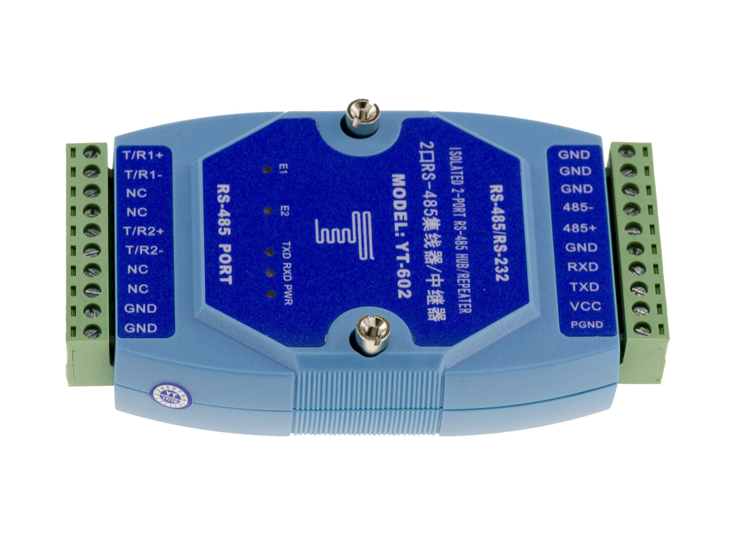 KALEA-INFORMATIQUE Convertidor de RS232 a dos puertos RS485 o concentrador de RS-485 a dos puertos RS-485. Con aislamiento fotoeléctrico. Convertidor de datos fotoeléctrico Hub RS-232 RS-485