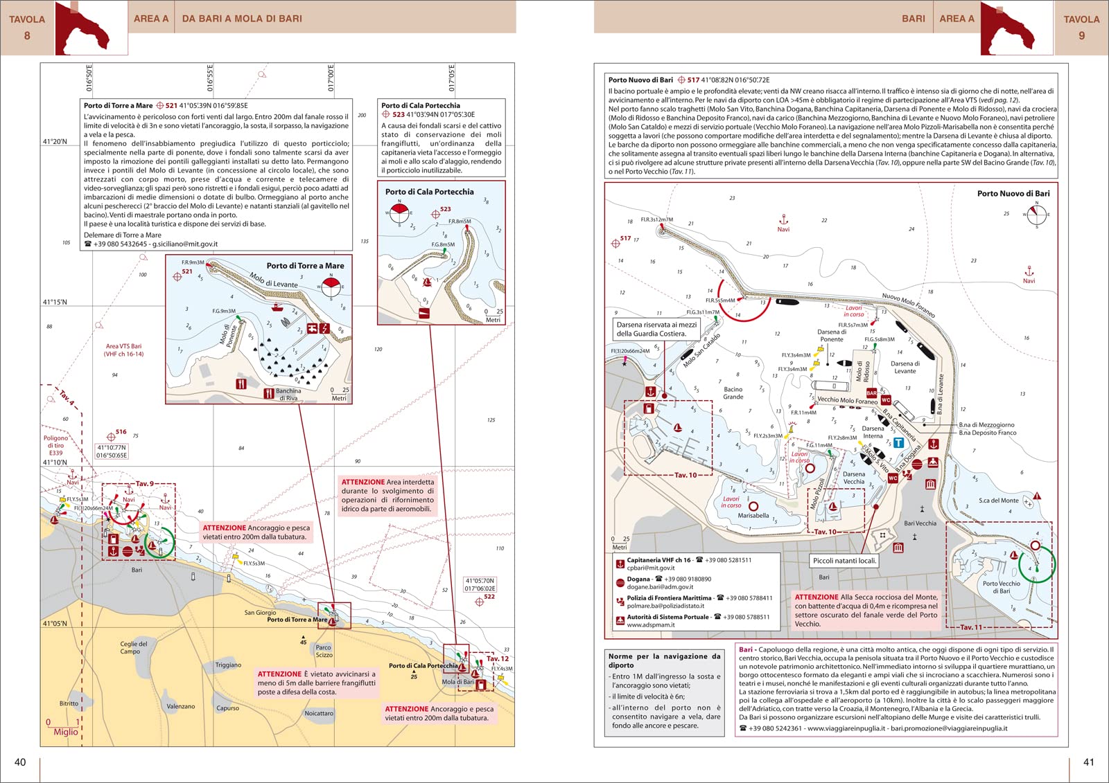 Adriatico meridionale e Ionio settentrionale. Da Barletta a Capo dell'Armi. Portolano cartografico (Vol. 5C)