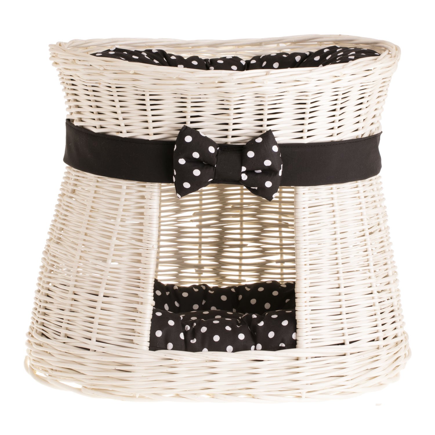 e-wicker24 Cuccia Gatto Vimini a 2 piani Cesta per Gatti Cuccia Gato Interno Cesta per Cani Fatto a Mano Letto per Gatti o Cani Lettini per Cane con 2 Morbidi Cuscini Letto per Animali