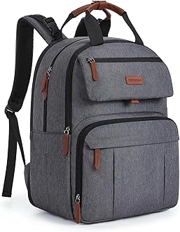 mommoreDiaper Bag Backpack, Large Diaper Bag Expandable for 2 Kids/Twins, Durable Baby Bag with Changing Pad, Water Resistant Travel Diaper Backpack for Mom Dad