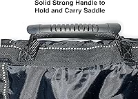 Vista 7 de Majestic Ally Nylon reflectante Western Saddle Carry Bag con bolsillos grandes- Negro