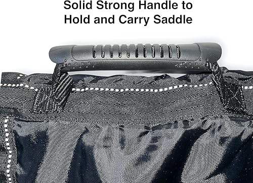 Miniatura 7 de Majestic Ally Nylon reflectante Western Saddle Carry Bag con bolsillos grandes- Negro