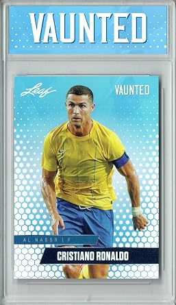 Cristiano Ronaldo Trading Card 2024 Leaf Vaunted #V-03 Debut Collection CM+ | Athlete Cristiano Ronaldo, Soccer Trading Card, Brand Leaf Vaunted, Parallel Debut Collection, Encapsulated