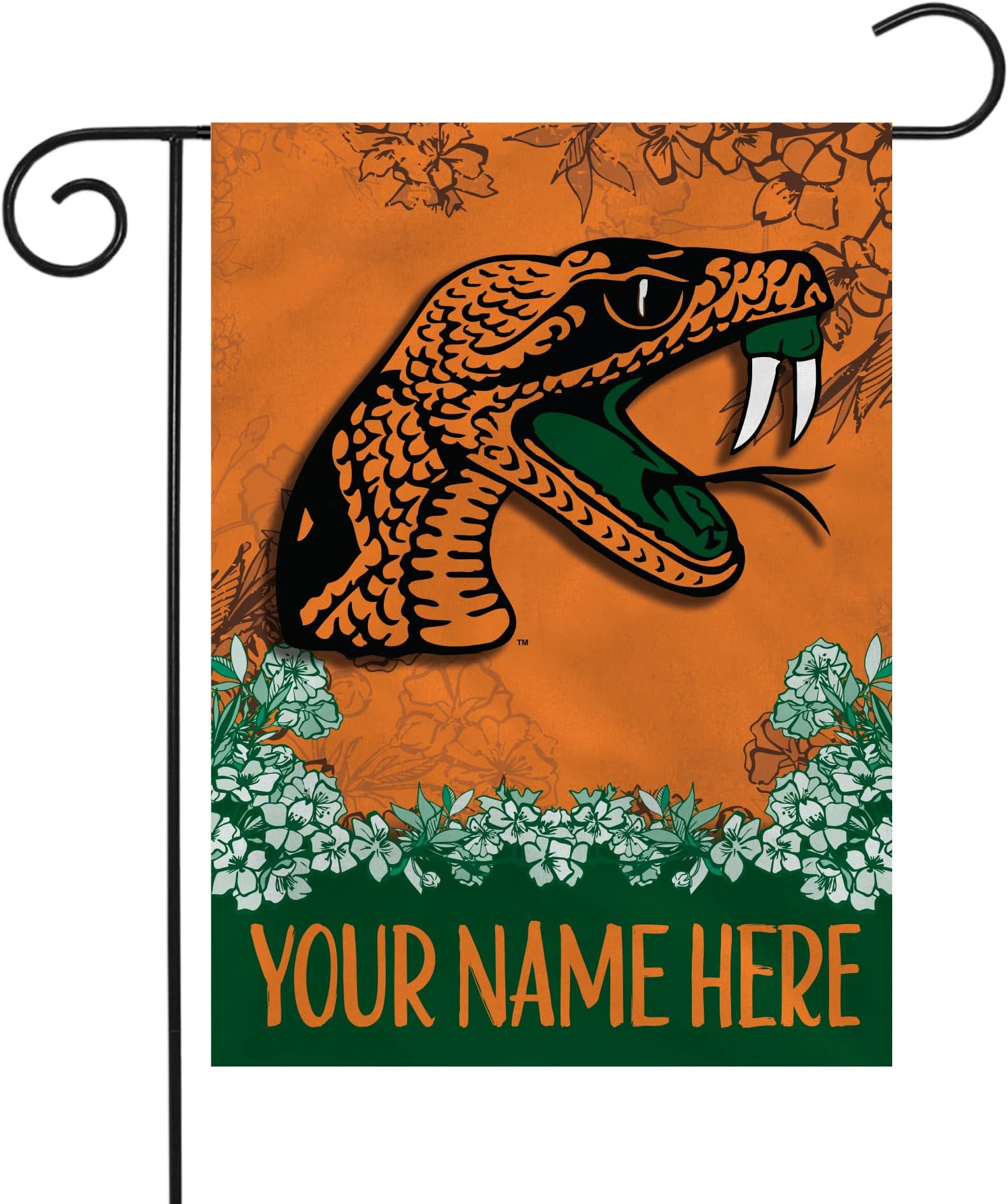 Rico Industries NCAA Florida A&M Rattlers - FAMU Personalized Garden Flag