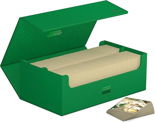 Vista 26 de Ultimate Guard Arkhive 400+, Deck Case for 400 Double-Sleeved TCG Cards, Petrol, Compatible with Boulders, Magnetic Closure & Microfiber Inner Lining