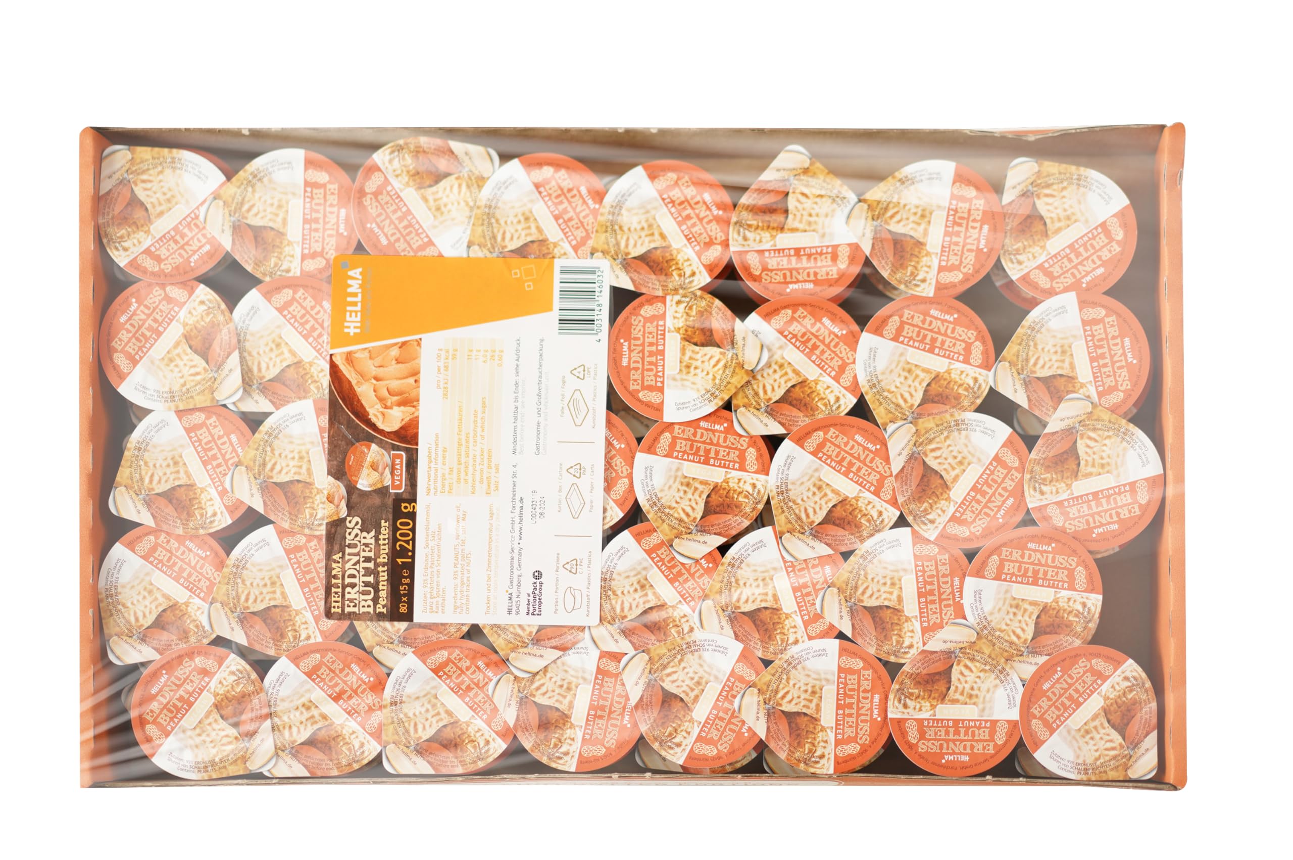Hellma Peanut Butter Spread Pread Peanut Butter 80 pezzi á 15 g