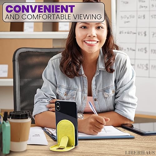 Miniatura 9 de 12 soportes para teléfono celular para escritorio, soporte estable para teléfono celular, diseño ajustable con almohadillas de silicona, se adapta a