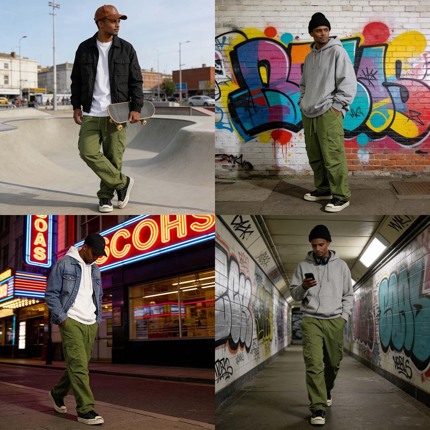 Baggy Cargo Pants for Men Casual for Daily Wear Loose Fit Lightweight Waterproof Relaxed - Image 5