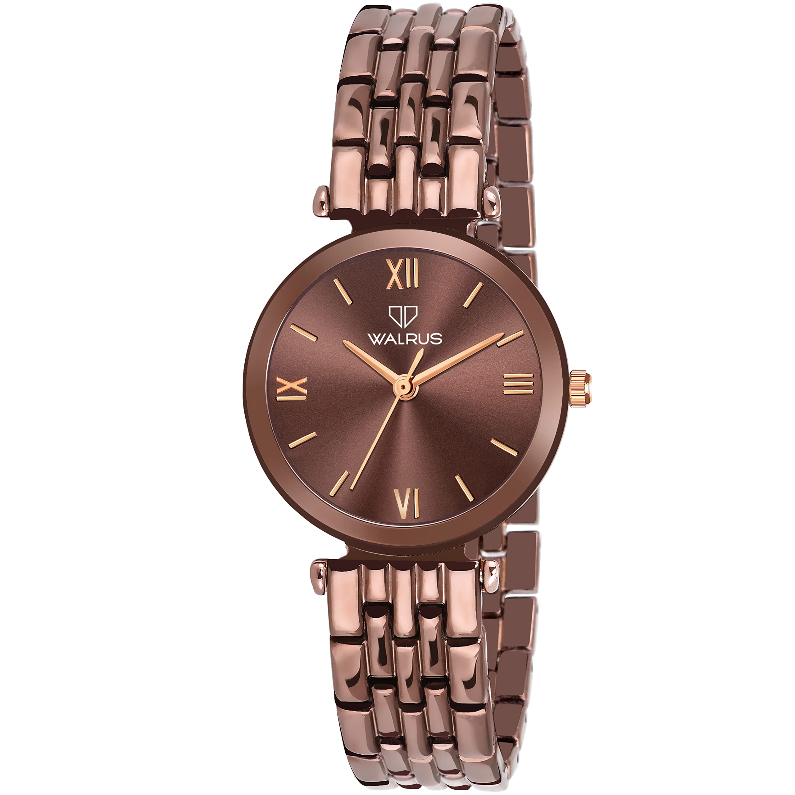 Walrus Elite XVII Brown Dial Shiny Chain Womens Wristwatch | Elegant 29mm Size with Japanese Movement - Professional & Casual Use- Womens Wrist Watch for Gift (B0C4L8497S) Amazon Price History, Amazon Price Tracker
