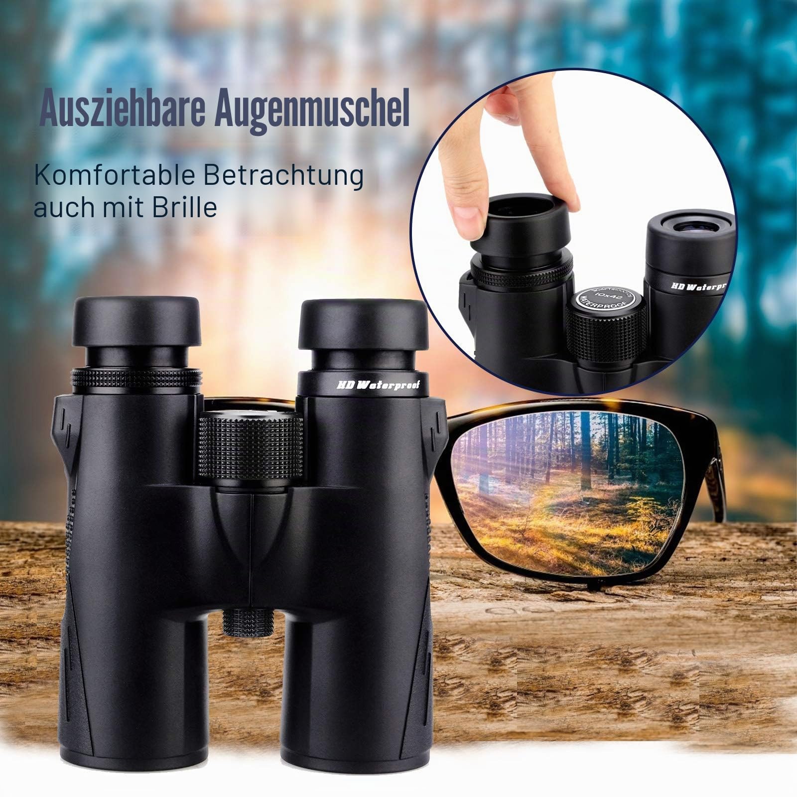 Svbony SV47 HD Fernglas, Vogelbeobachtung 8x42 Wasserdicht | für Ewachsene, für Wildtierbeobachtung, HD BAK4 Prisma, FMC Optik, Wasserdicht