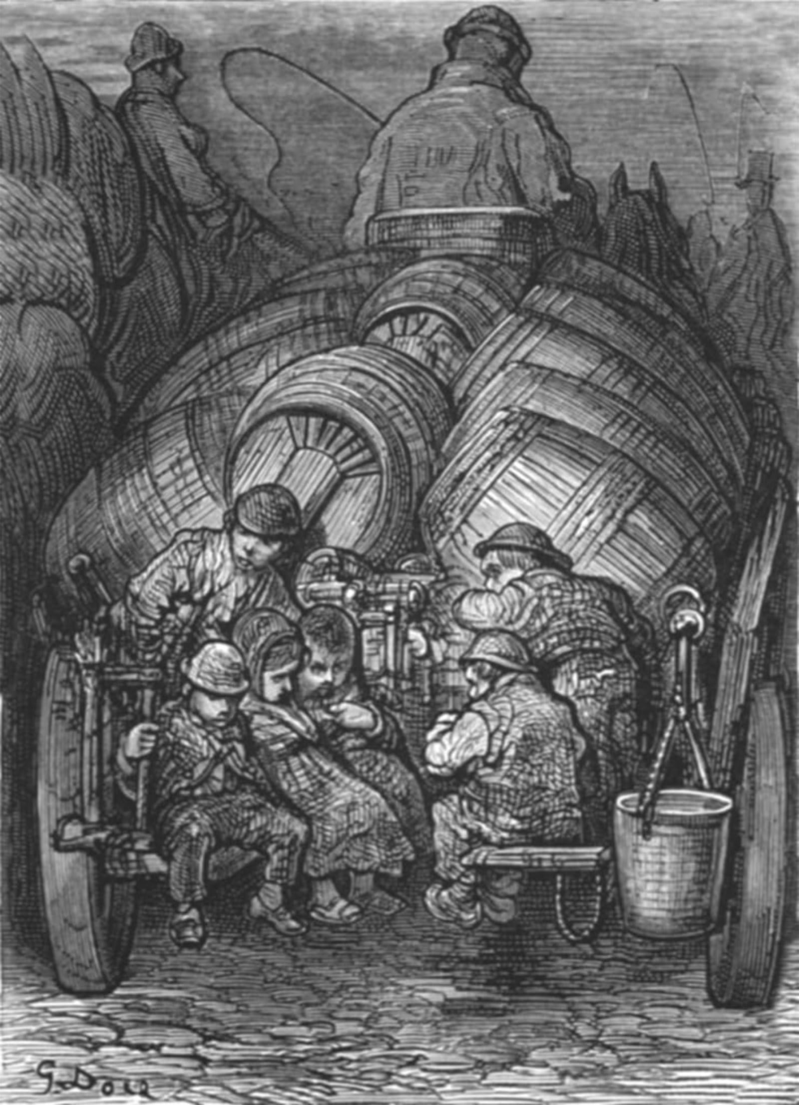 POSTERIIk Vintage Print Pop Art Landscape Artwork Brewers Dray by Gustave Dore Art Prints for Office Home Decor 60x90cm