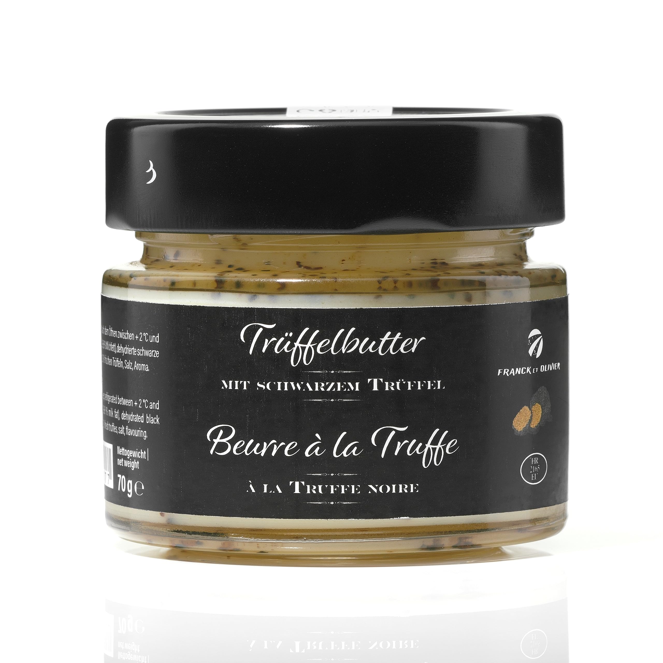 Beurre de truffe supérieur avec de la véritable truffe noire. Une délicatesse exquise pour affiner les plats, les sauces ou tout simplement à déguster pure. 70g