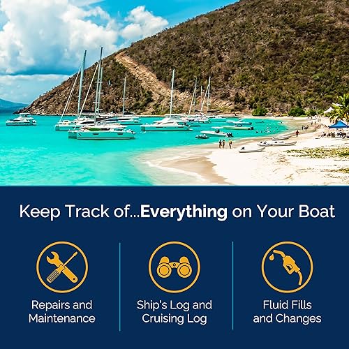 Miniatura 3 de The Boat Galley Registro del barco 5 registros en 1 libro - Registro de vigilancia, registro de crucero, cambios y rellenos de líquidos,
