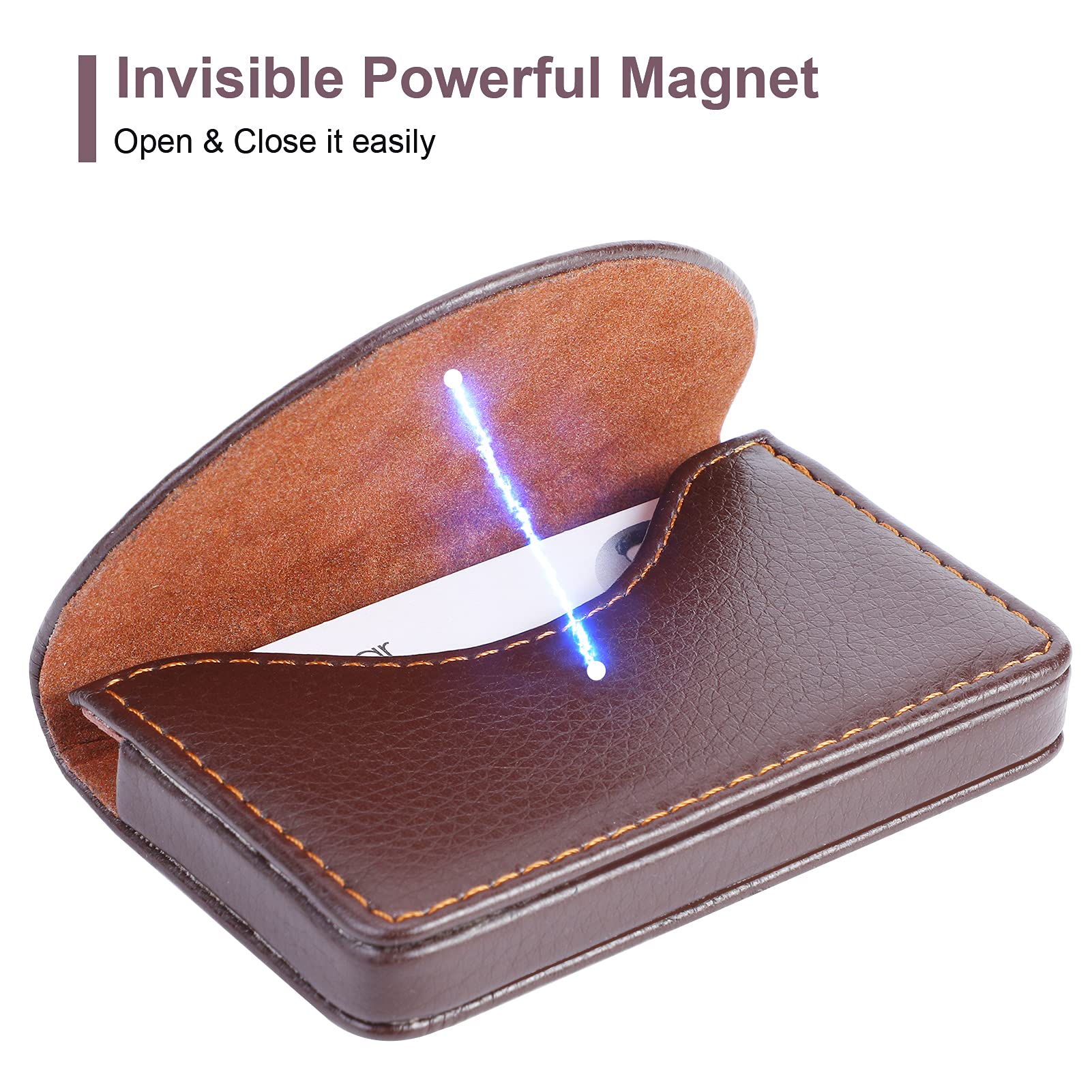 MaxGear Business Card Holder, PU Leather Business Card Case Pocket