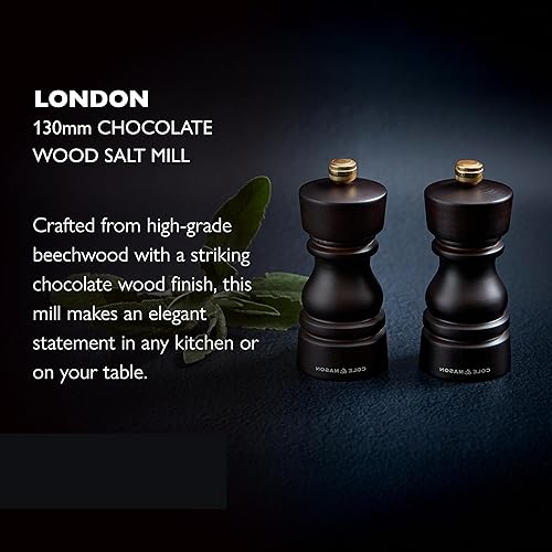 Miniatura 2 de Cole & Mason Molino de sal de madera de chocolate Londres 5.118 in