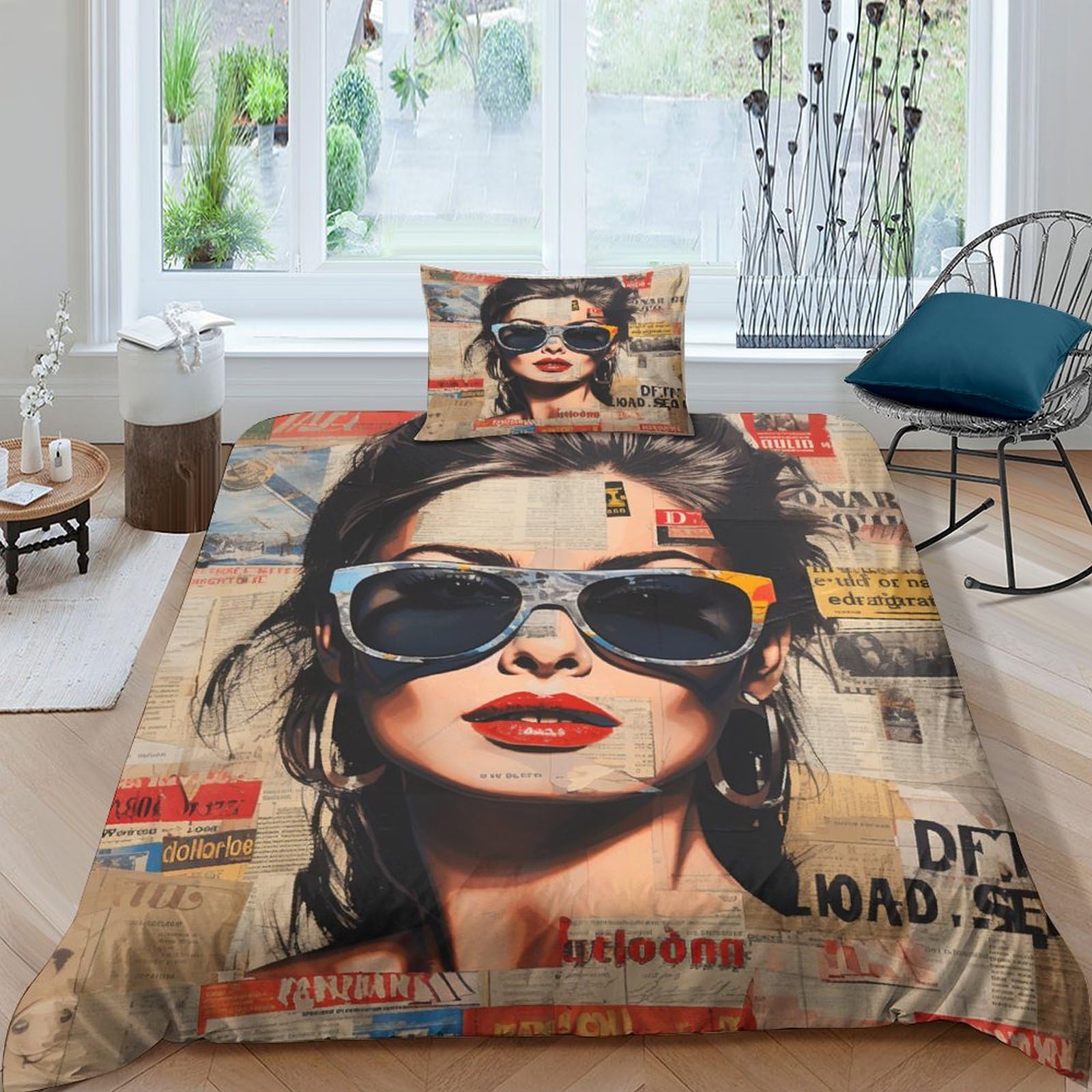 Housse de couette en microfibre avec fermeture éclair pratique