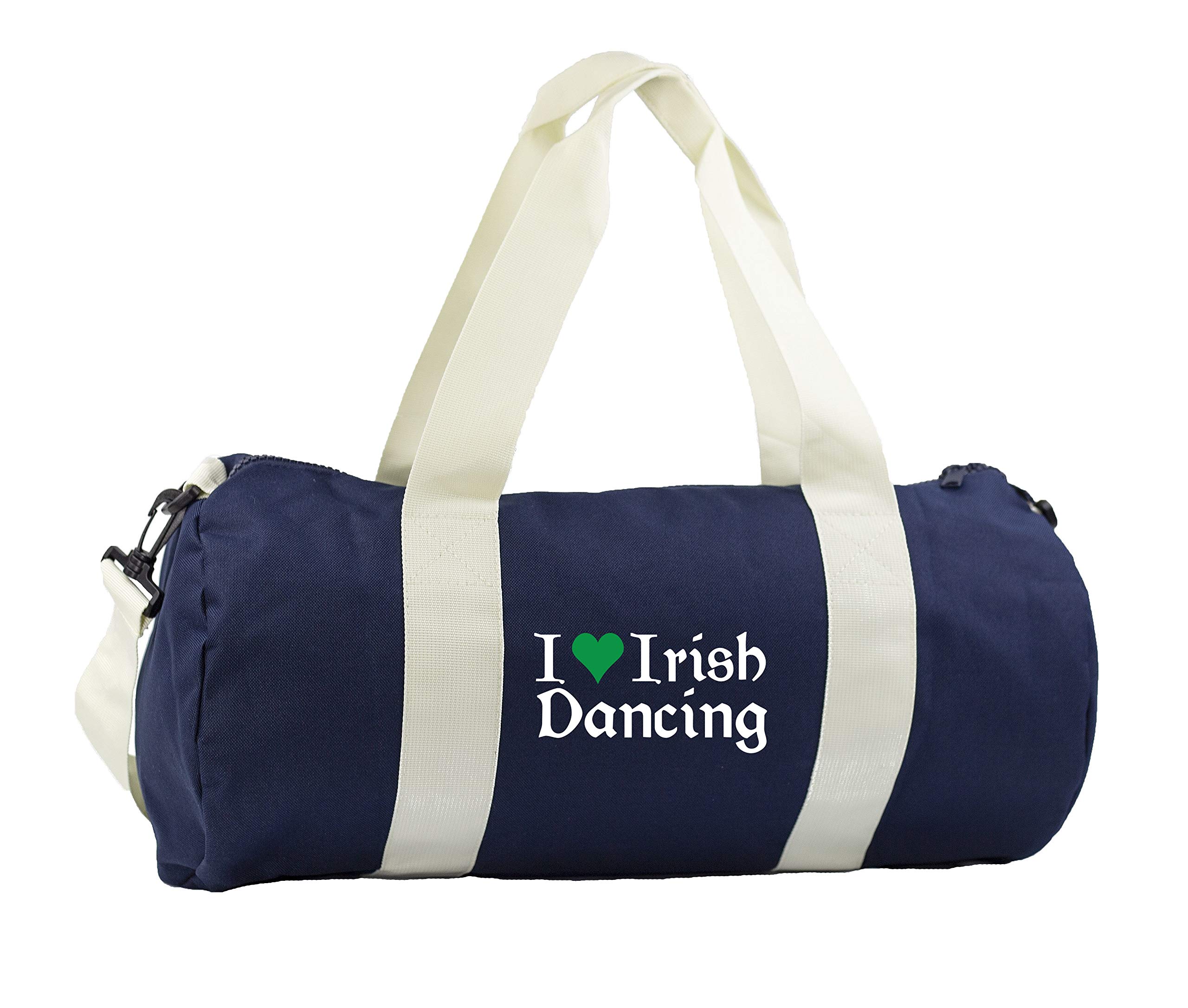 Hippowarehouse I Love Irish Dancing Gymwear Gym Duffle Cylinder Uniform Kit Bag 50 x 25 x 25cm 20 litres