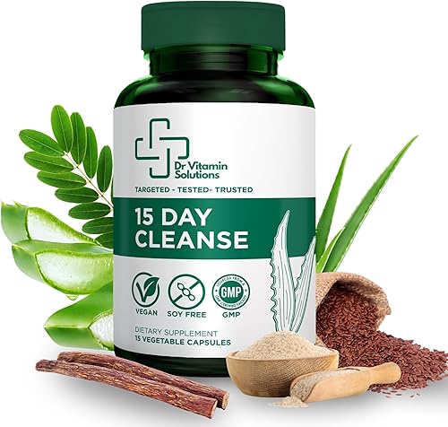 DR VITAMIN SOLUTIONS Limpieza de 15 días - Desintoxicación natural de colon y apoyo digestivo con Senna, Aloe Vera, Cascara Sagrada y probióticos - disponible en Yaxa Costa Rica
