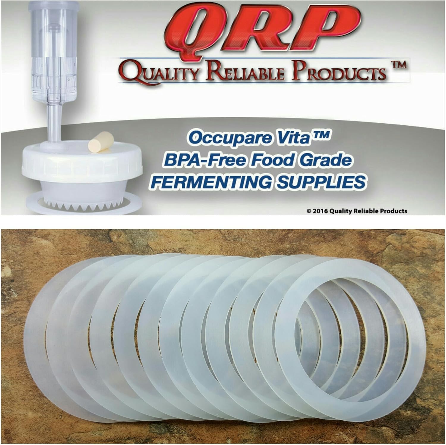 QRP MASON JAR SEALS Reusable Food Grade Silicone STAY INSIDE the REGULAR or WIDE MOUTH Mason Jar Plastic Cap Lid (500 WIDE MOUTH)