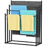 Honiter Towel Racks for Bathroom, 4 Tier Wide Towel Drying Rack Outdoor, Free Standing Towel Rack, Pool Towel Blanket Stand and Display Rack for Oversized Bath Towels