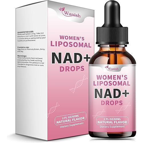 Liposomal NAD Supplements for Women, Pure 500mg NAD Nicotinamide - Cell Regeneration，Energy & Metabolism Support, Vegan,Sugar Free，Additives Free，2 Fl Oz