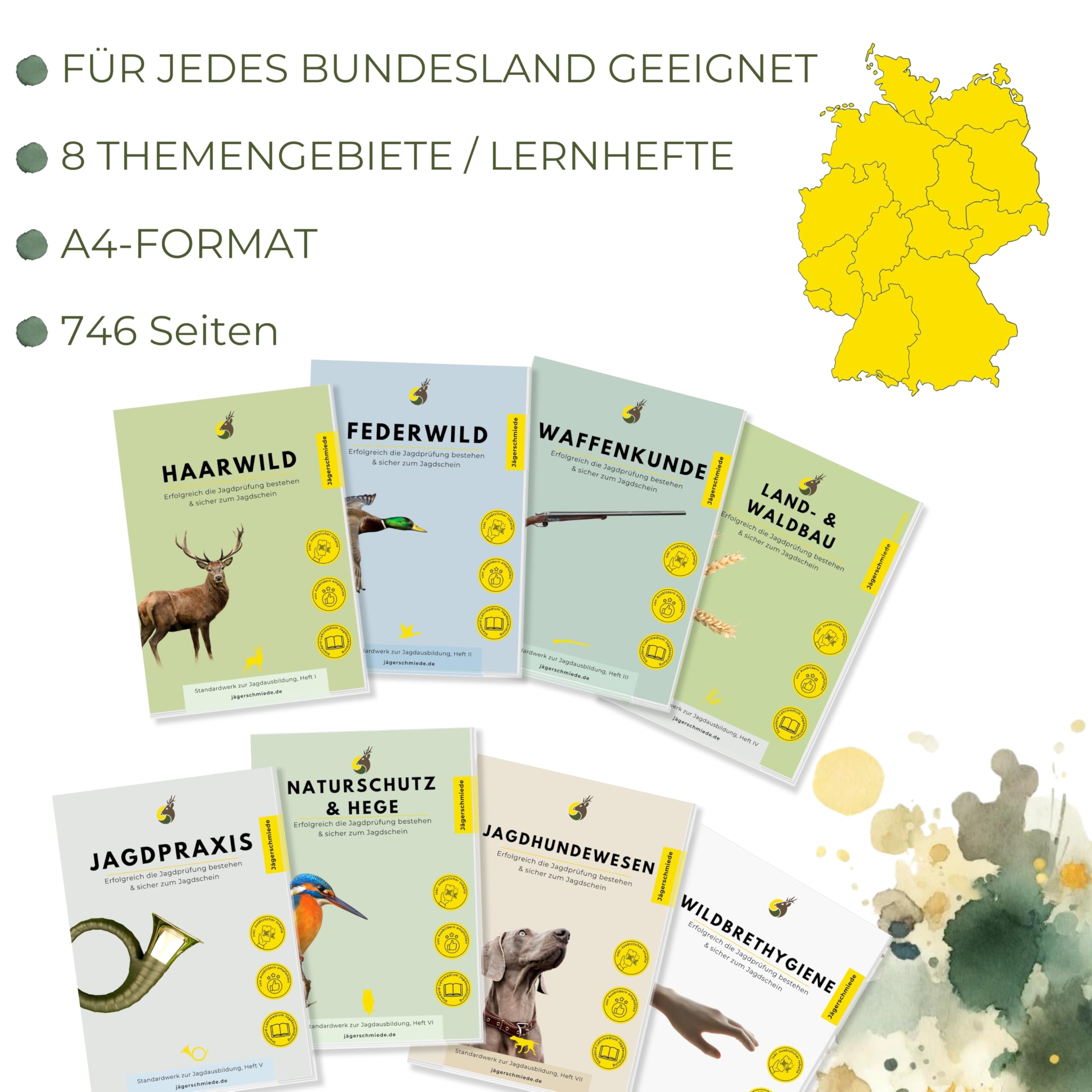 Jägerschmiede Lernhefte: Erfolgreich die Jagdprüfung bestehen & sicher zum Jagdschein – individuell, einprägsam & digital unterstützt [Standardwerk]