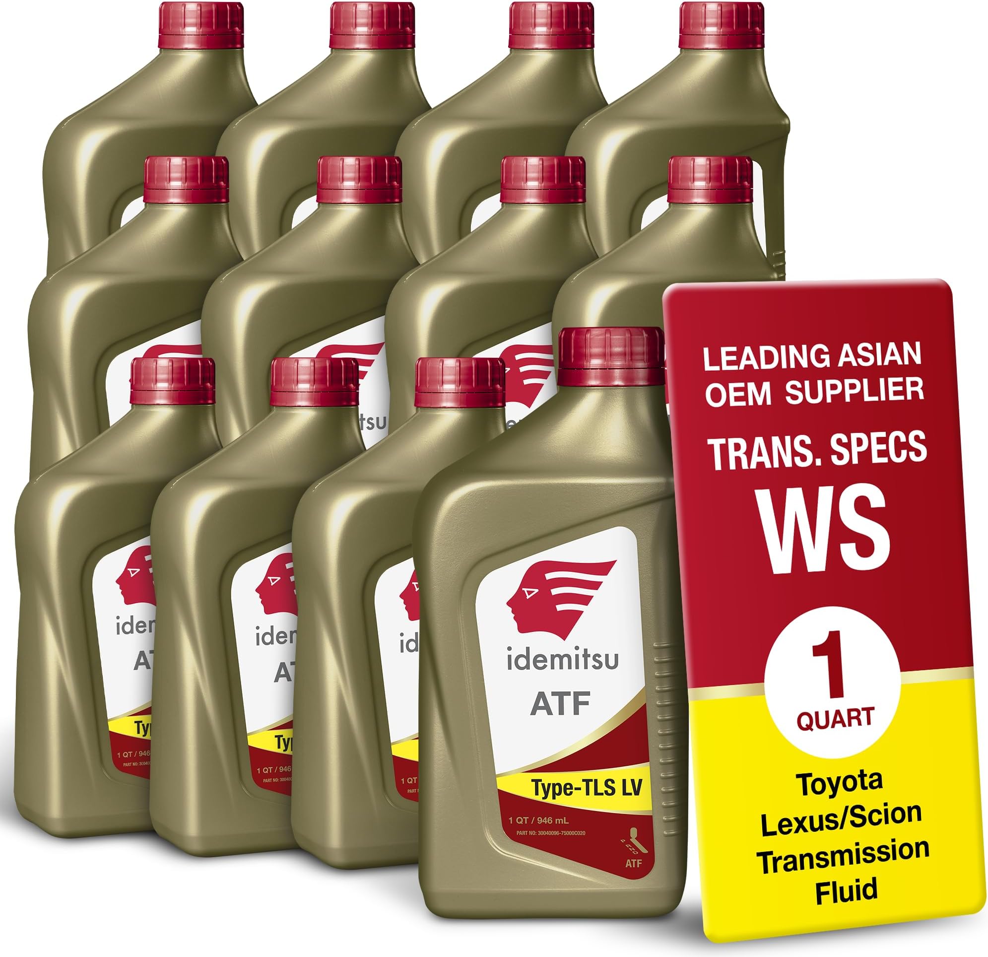 - Idemitsu ATF Type TLS-LV (WS) Automatic Transmission Fluid for Toyota/Lexus/Scion – 1 Quart, Case of 12 | Engineered for Optimal Fuel Economy and Enhanced Protection | Part Number: 30040096-75000C020