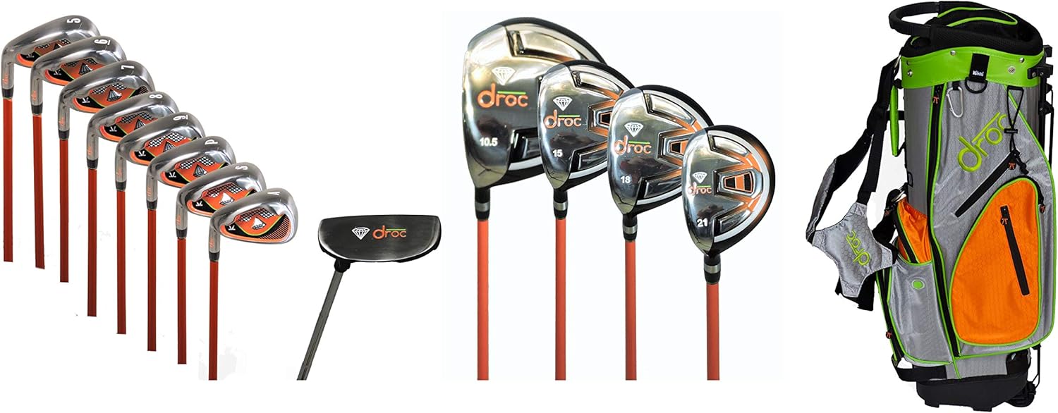Droc - Nikki Series Left Hand 13 Pieces Golf Set & Golf Bag Age 11-14