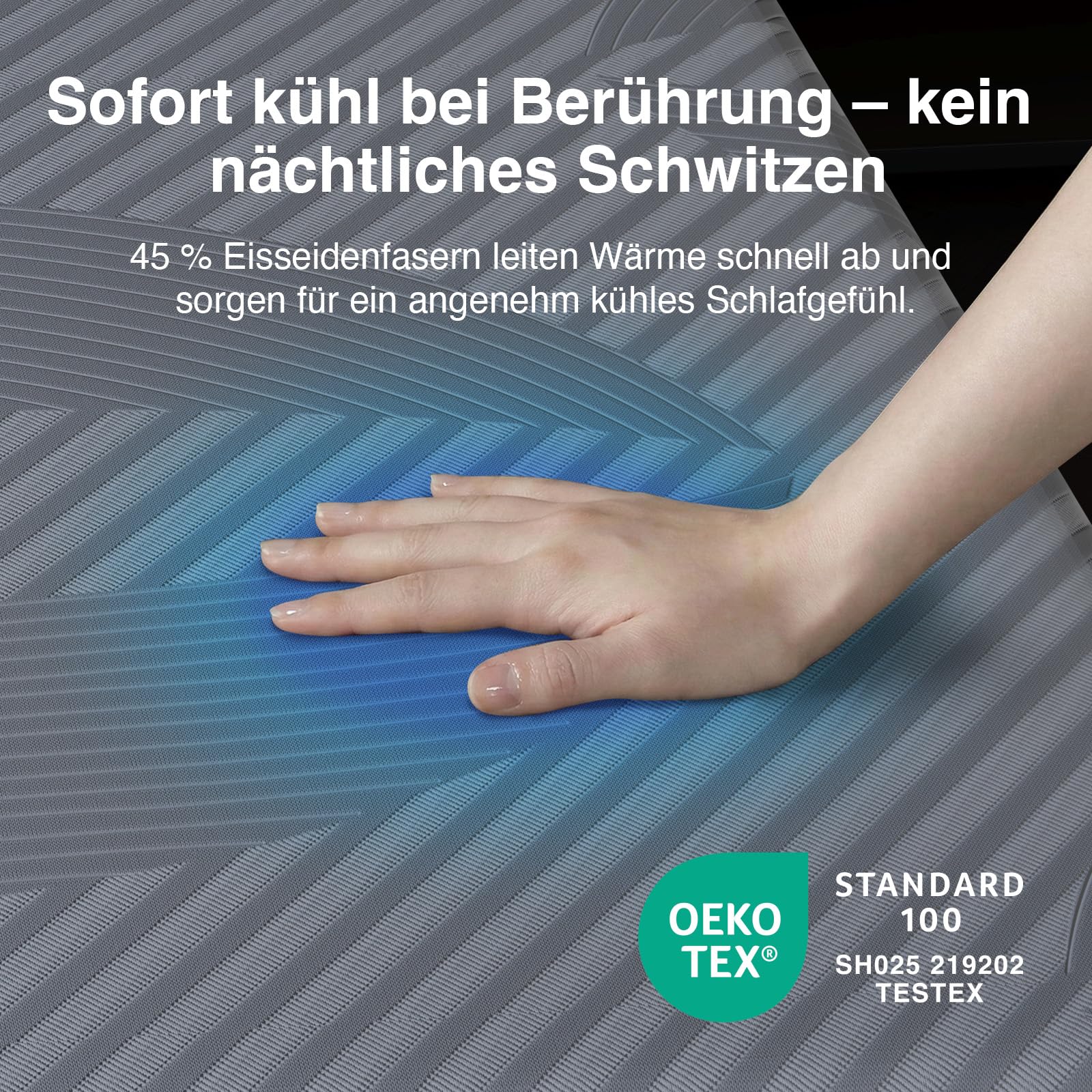 Novilla Coolmax Matratze 160x200 cm 7-Zonen Gel & Greentea Memory Schaum Kaltschaummatratze, mit Kühlender Stoff, H3 & H4 mittelfest, 30 cm Höhe, Öko-Tex Zertifiziert, Atmungsaktiver Waschbarer Bezug
