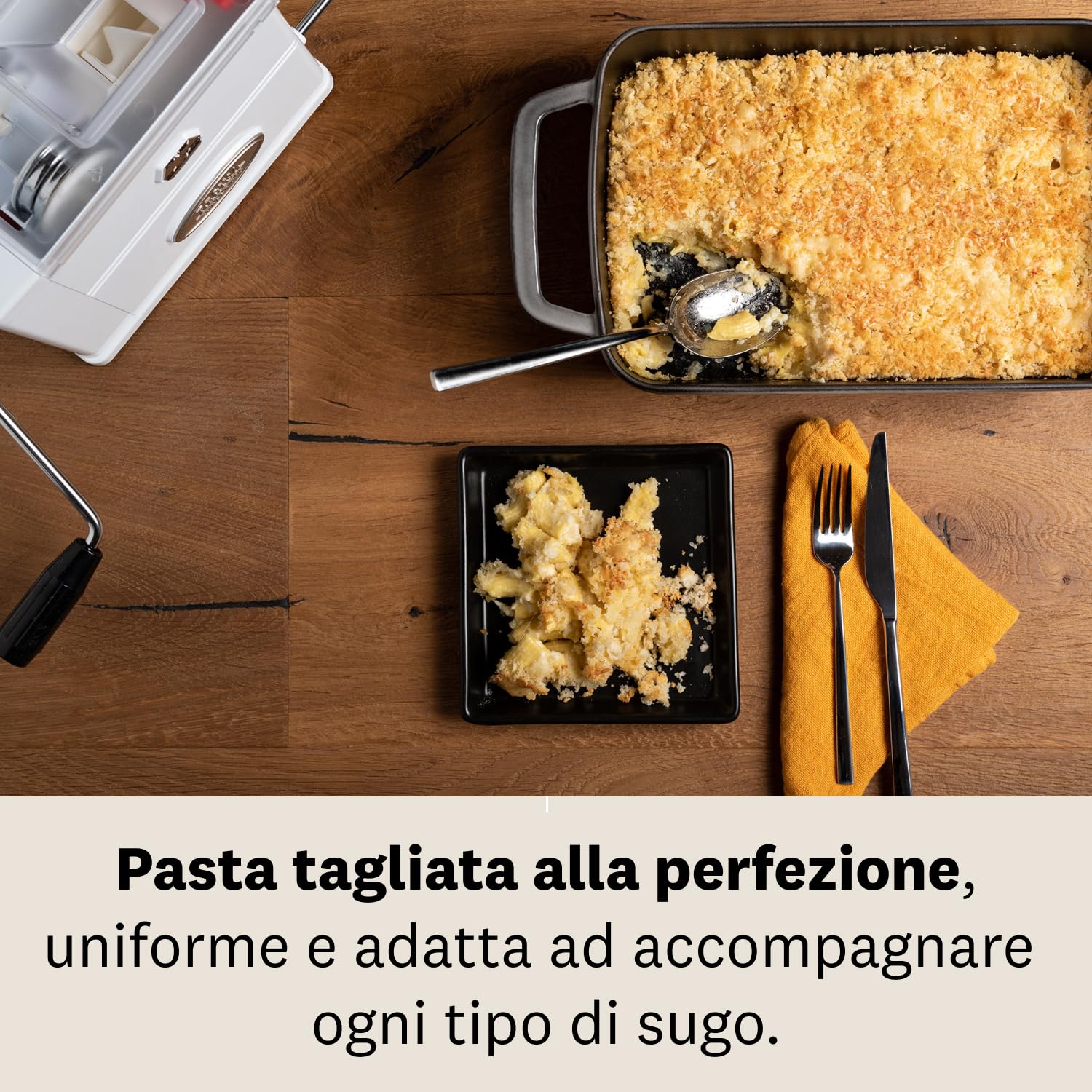 Marcato RE17-REGINA Macchina Manuale per Pasta Estrusa Corta e Lunga, Plastica, Bianco, Linea Premium.