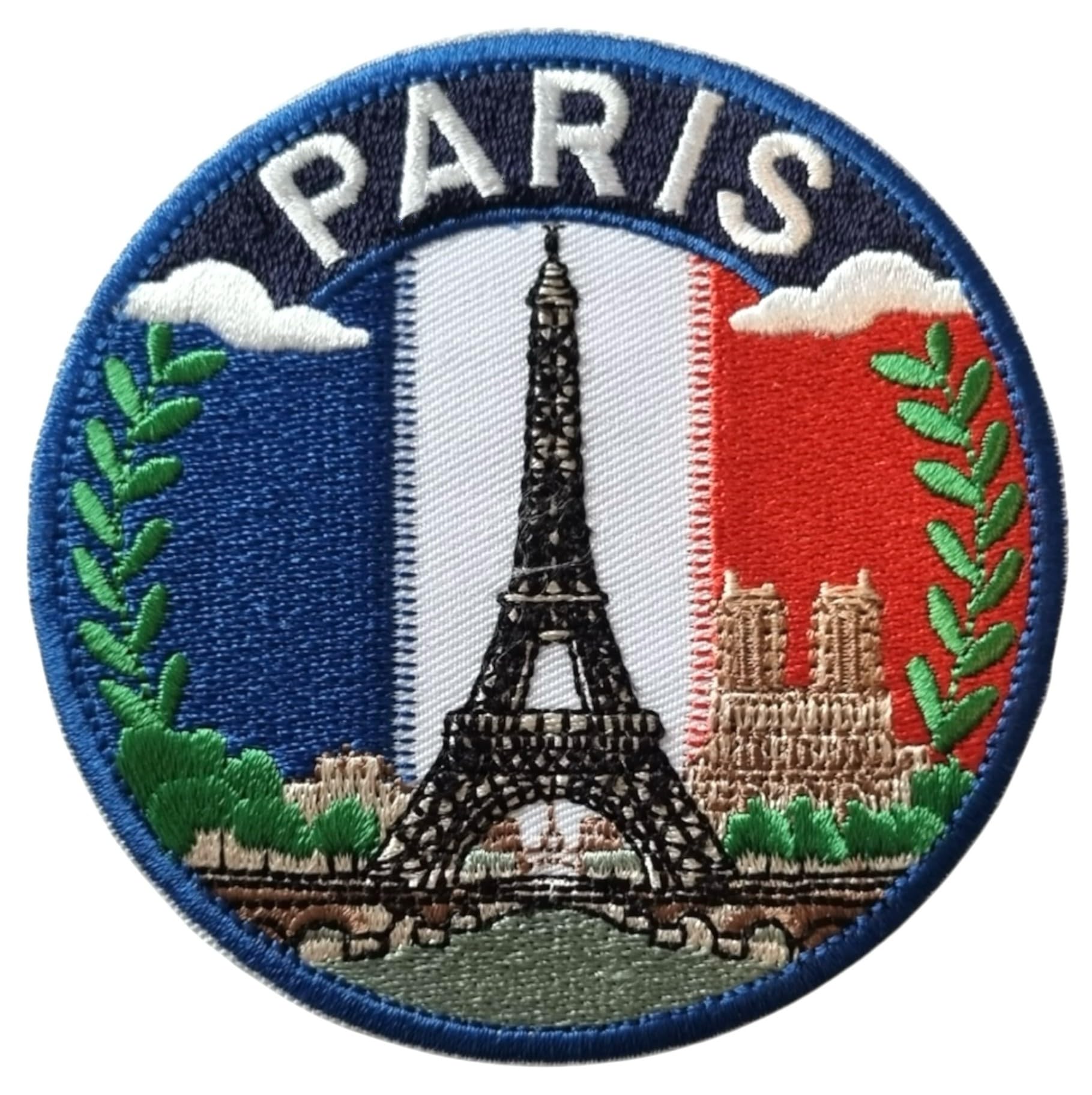 Toppa della Torre Eiffel da stirare, ricamata da viaggio a