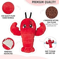 Vista 3 de Crustacean - Almohadilla térmica sin perfume para microondas para mujer, juguete de animal de peluche cálido y acogedor calentable, bolsa de calor